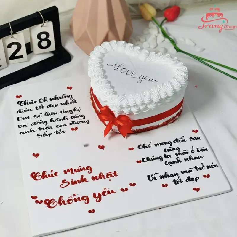 bánh kem kỷ niệm 50 năm ngày cưới với hình ảnh ông bà